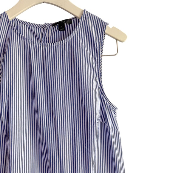 J.Crew Blue & White Striped Peplum Top 100% Cotton Size XS - Picture 4 of 10